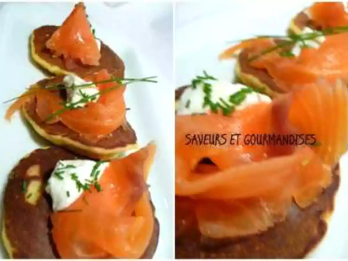 Mini galettes au saumon et Raifort