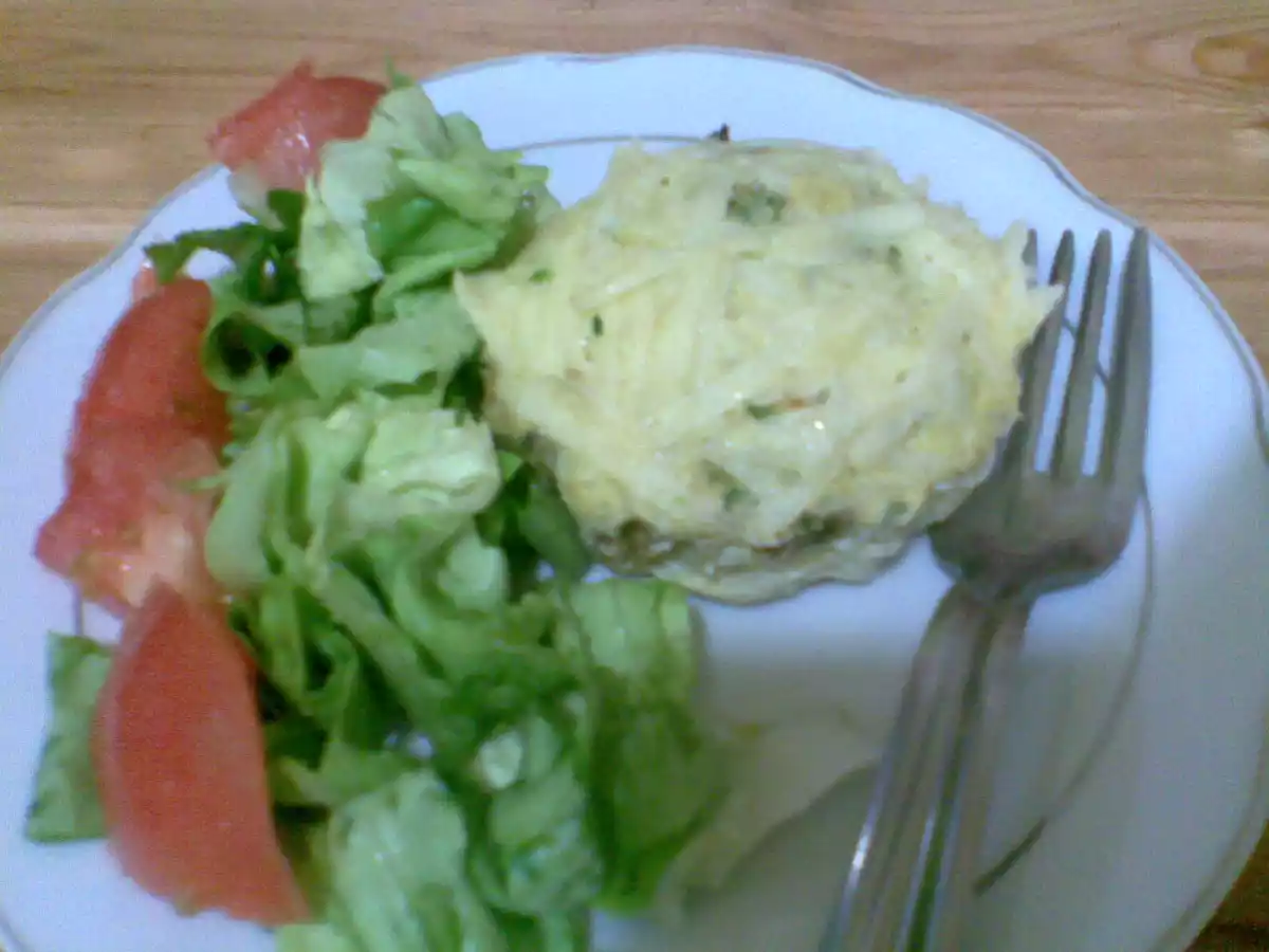 mini gratin au pommes de terre et courgettes râpées au microonde - photo 3