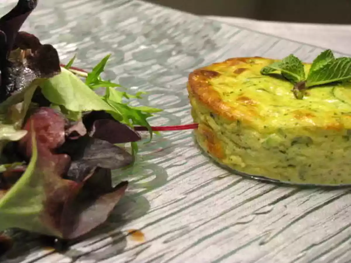 Mini manqué aux courgettes et à la menthe...