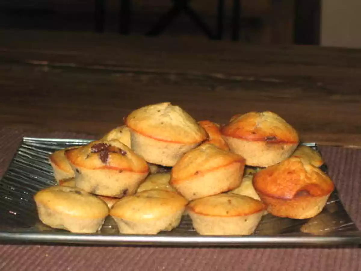 Mini muffins à la banane et pépites de chocolat