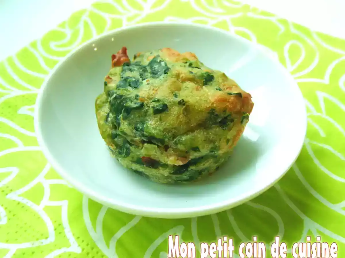 Mini muffins aux épinards et à la tomme de brebis sans lait de vache