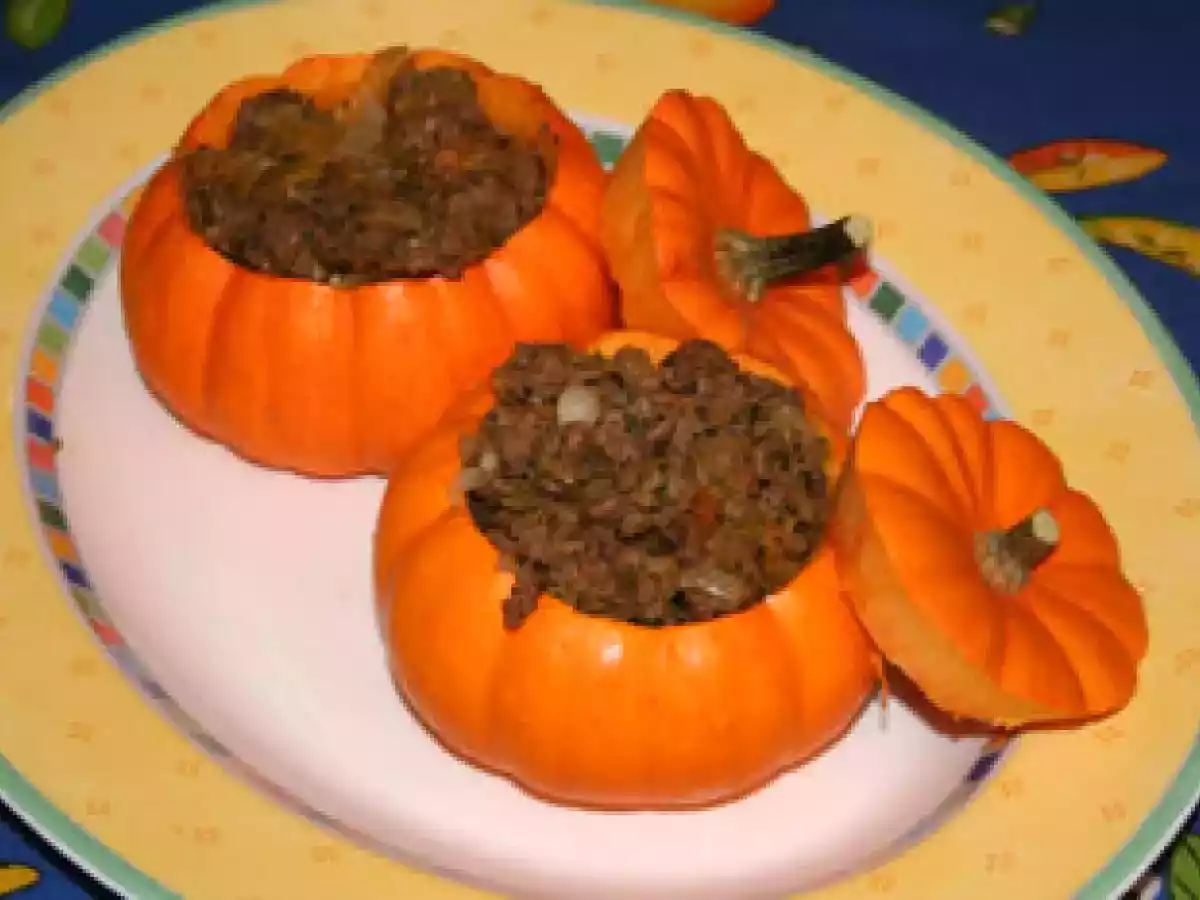 Mini potirons farcis à la viande