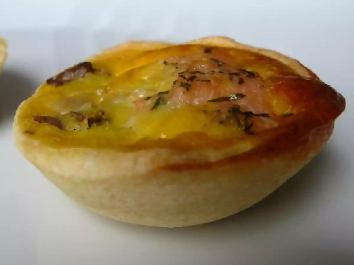 Mini-quiche de champignons au saumon fumé