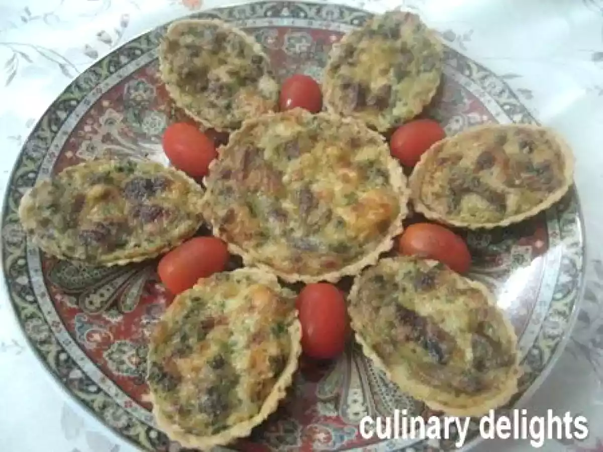 Mini Quiches aux crevettes et champinions