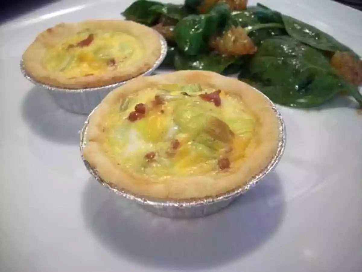 Mini quiches aux poireaux SANS GLUTEN