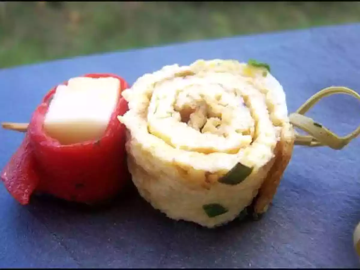 Mini Spiedini Omelette, Poivron Et Scamorza Fumée. - photo 2