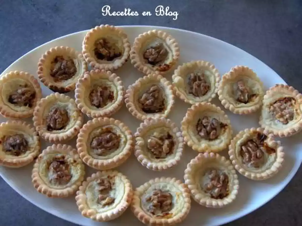 MINI TARTELETTES AU ROQUEFORT MIEL ET NOIX - photo 2