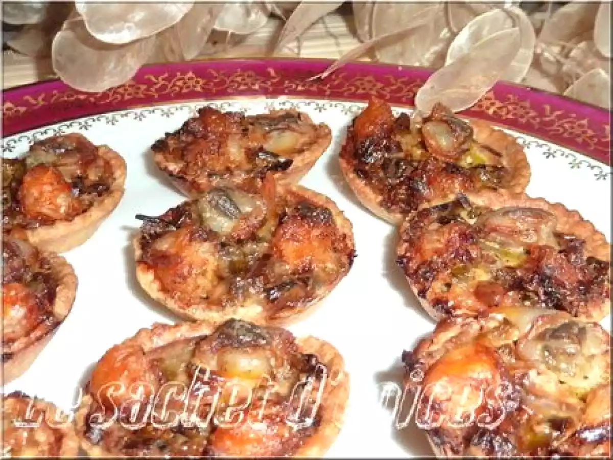 Mini-tartelettes aux poireaux et aux fruits de mer