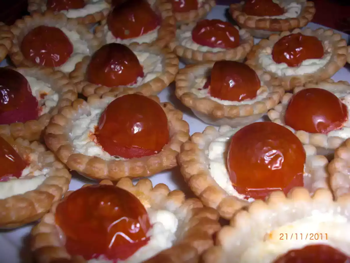 Mini tartelettes tomates cerise / boursin