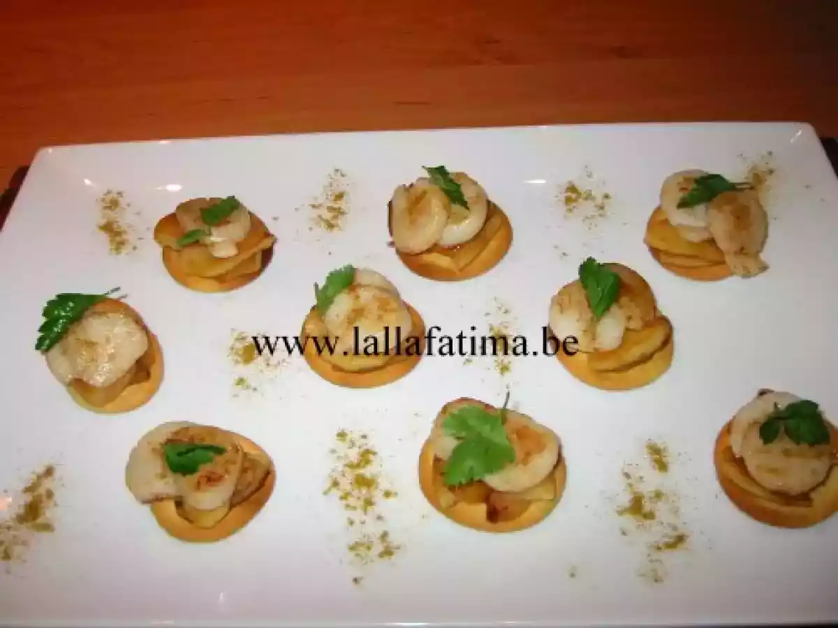 Mini tartes pommes et St-jacques