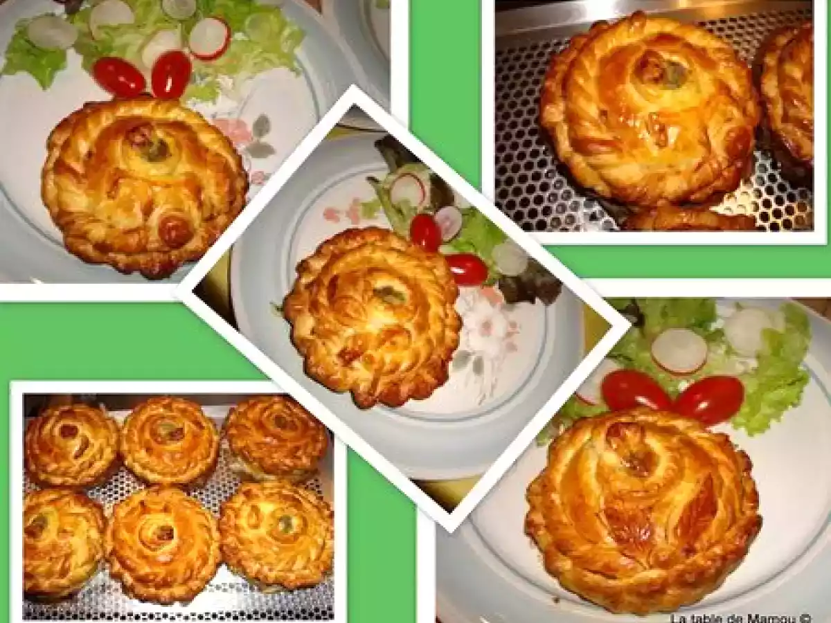 Mini tourtes de grenouilles au Riesling.