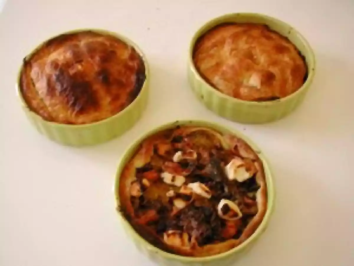 Mini tourtes saumon, poireaux, chèvre - photo 3