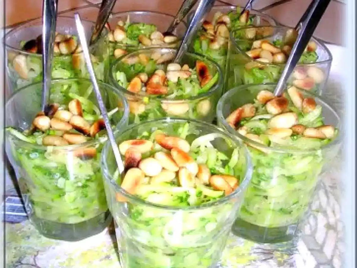 MINI VERRINES COURGETTES ET PIGNONS DE PIN - photo 2