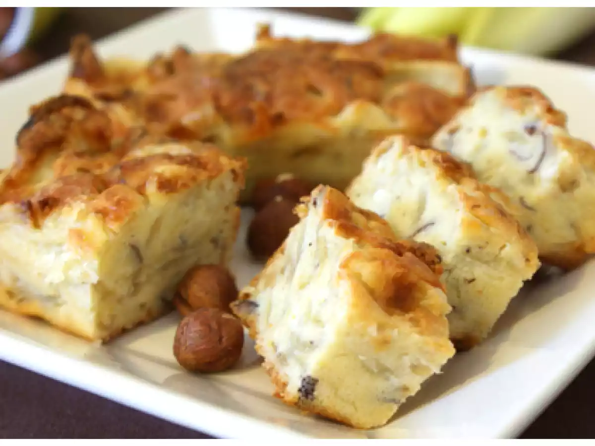 Minis cakes aux endives et aux noisettes