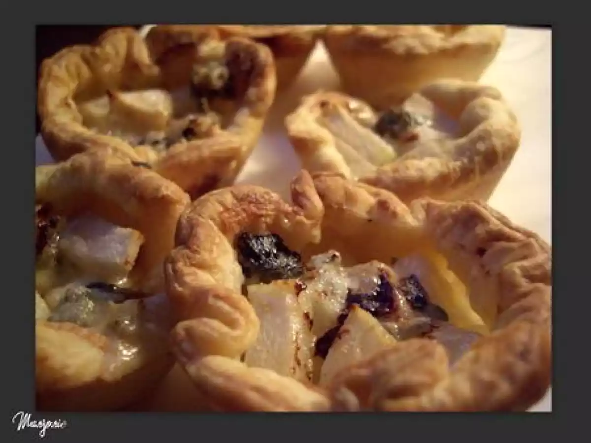 Minis tartelettes Poires-St Agur