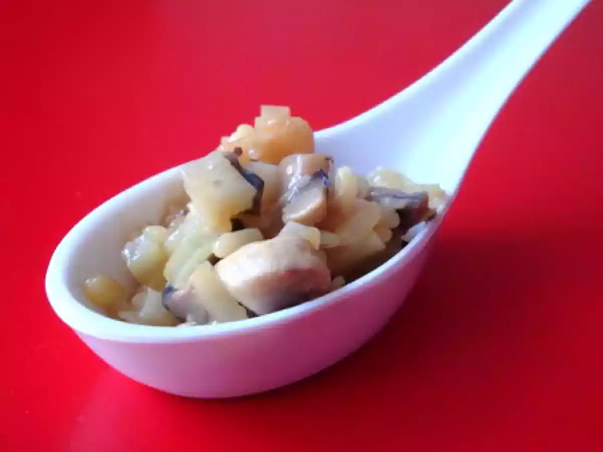 Mise en bouche qui met en appétit ou le risotto aux noix de saint jacques (Petoncle)