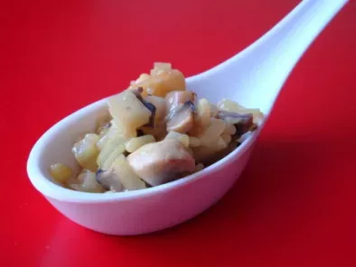 Mise en bouche qui met en appétit ou le risotto aux noix de saint jacques (Petoncle)