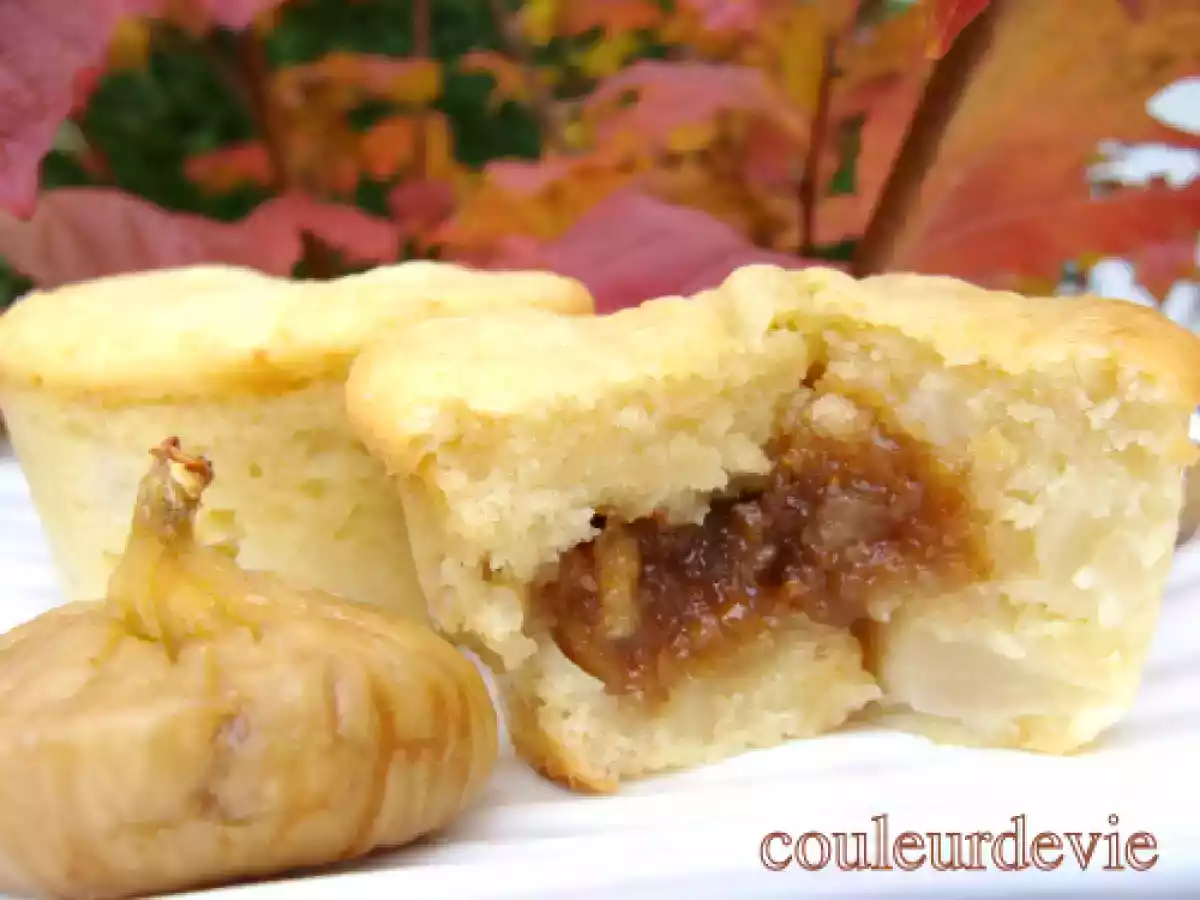 Moelleux à la poire, coeur de figue à l'armagnac