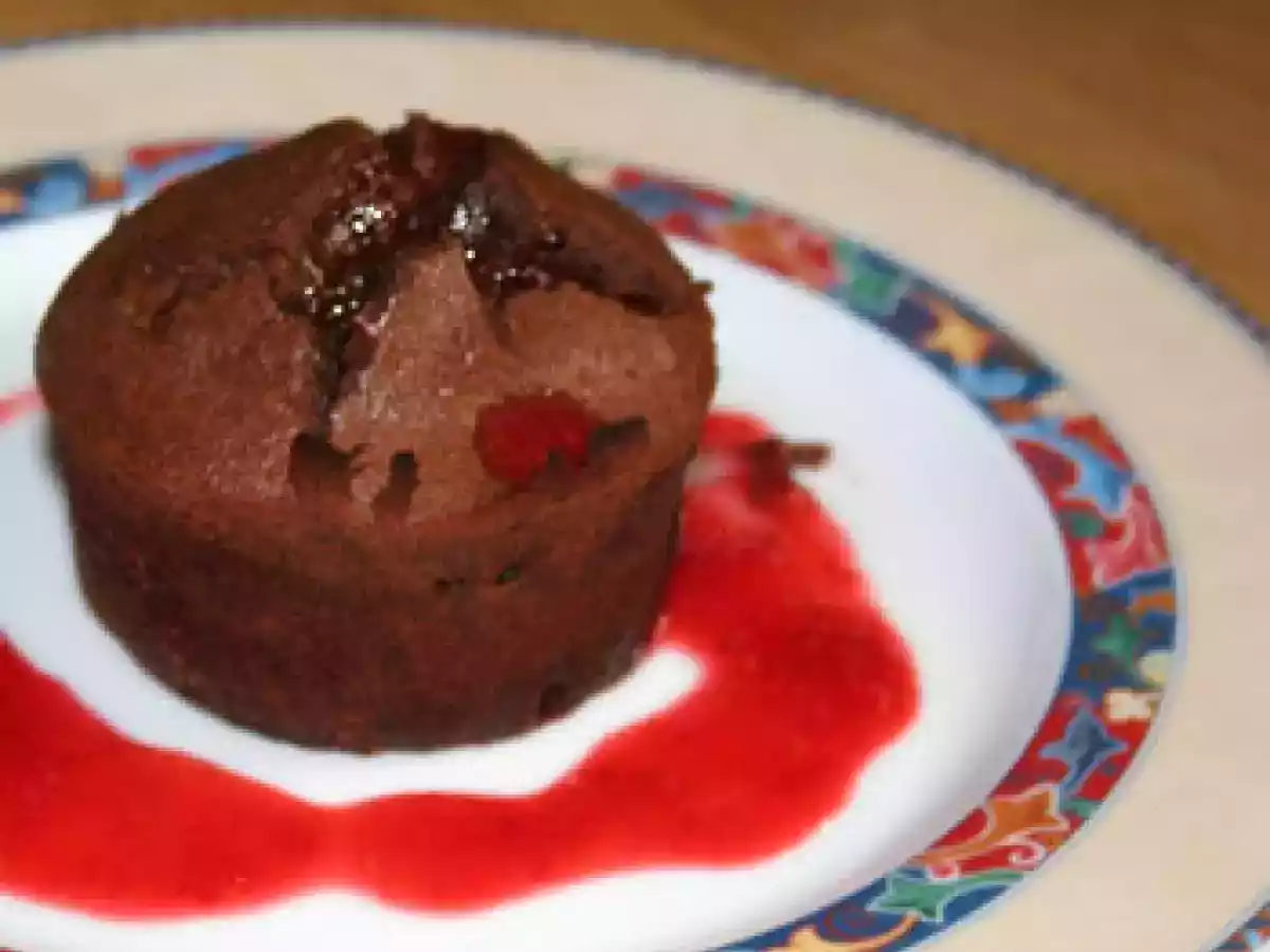 Moelleux au chocolat, coeur de fruits rouges - photo 3