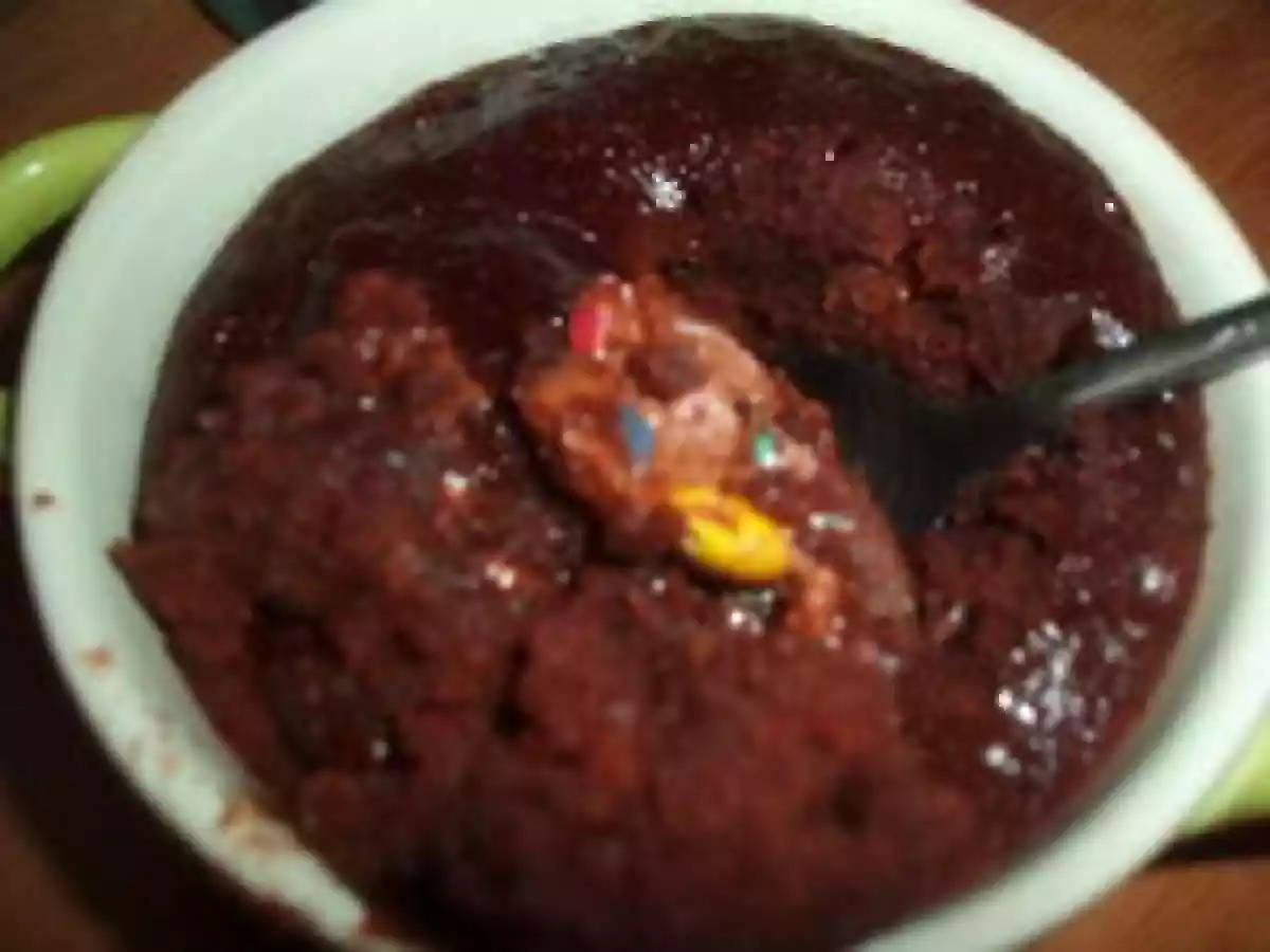 Moelleux au chocolat coeur surprise aux smarties cuit au Cobb