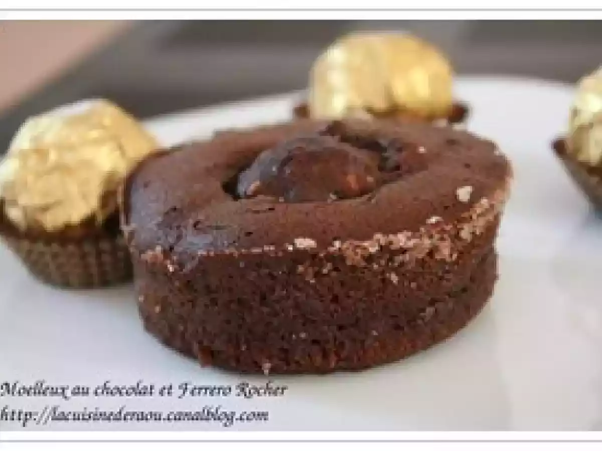 Moelleux au chocolat et Ferrero Rocher