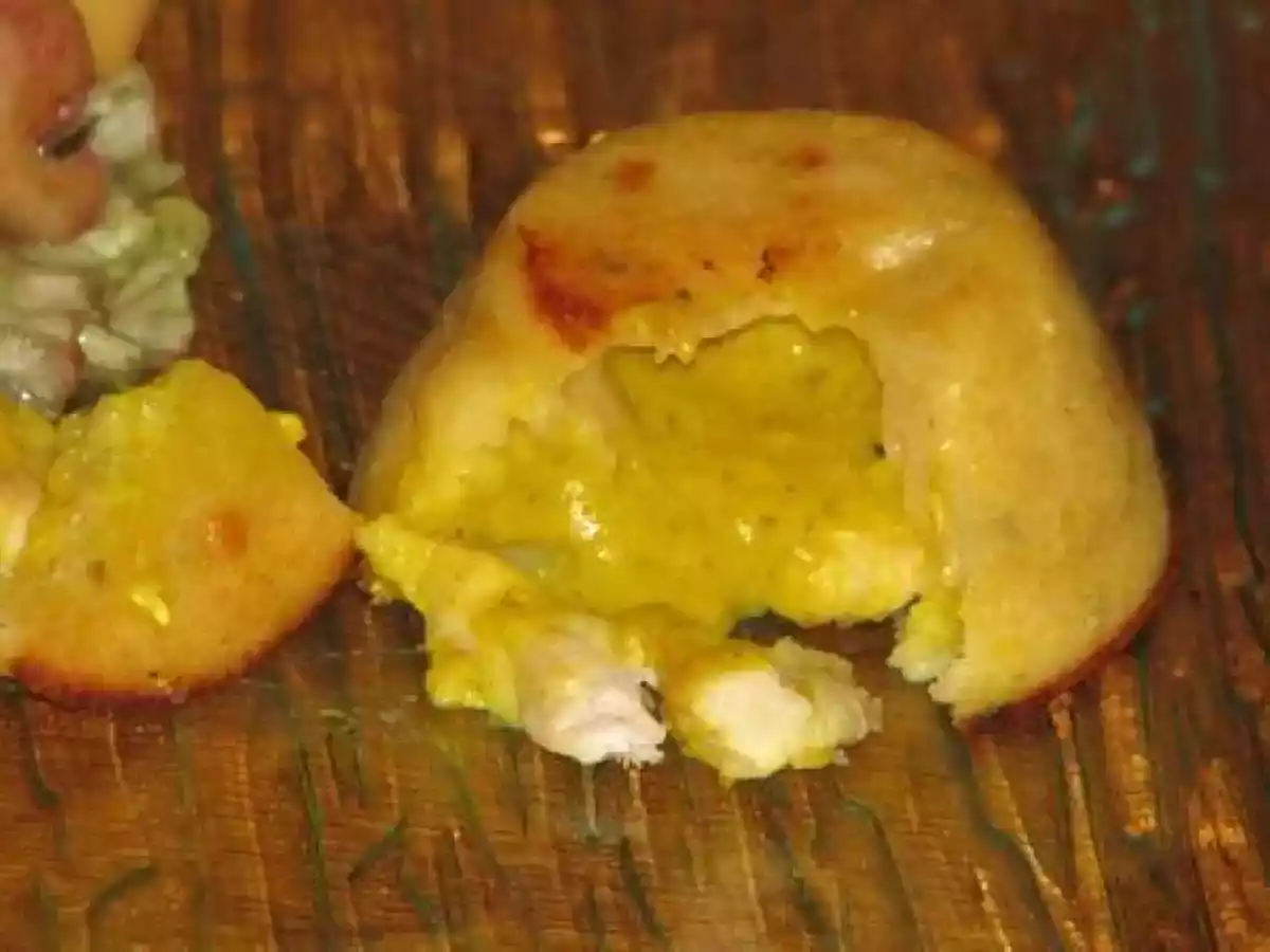 Moelleux au poulet coeur coulant de curry