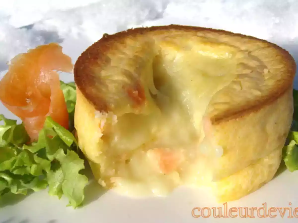 Moelleux au saumon fumé, coeur coulant asperge verte - photo 2