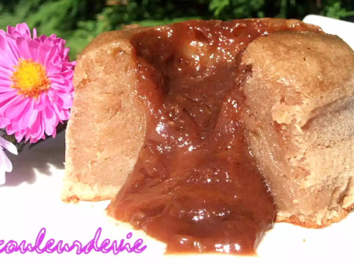 Moelleux aux marrons, coeur coulant de noisette