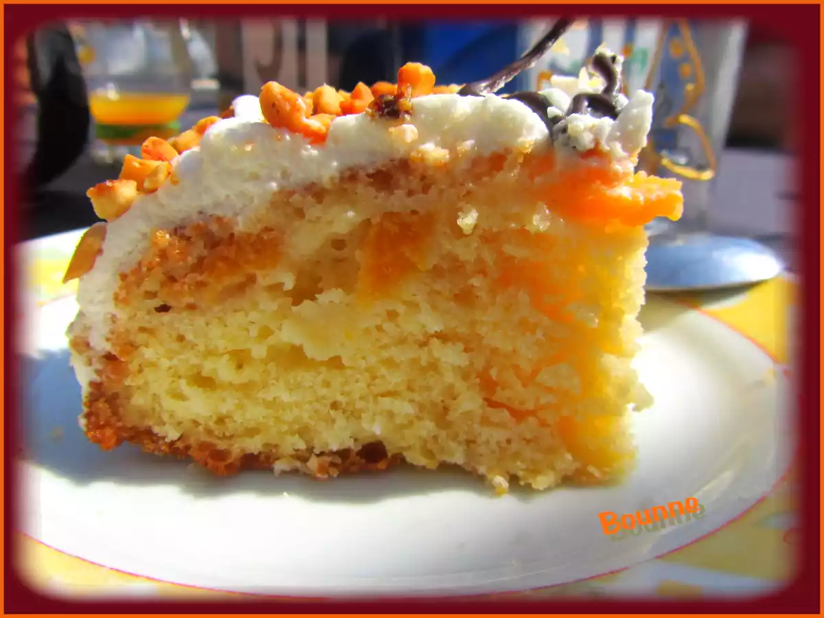 Moelleux aux pêches au sirop