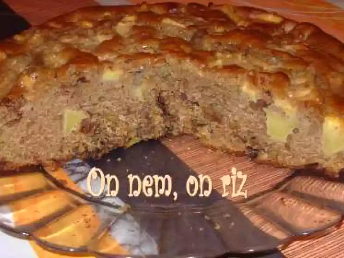 Moelleux aux pommes, aux raisins et à la noisette - photo 2