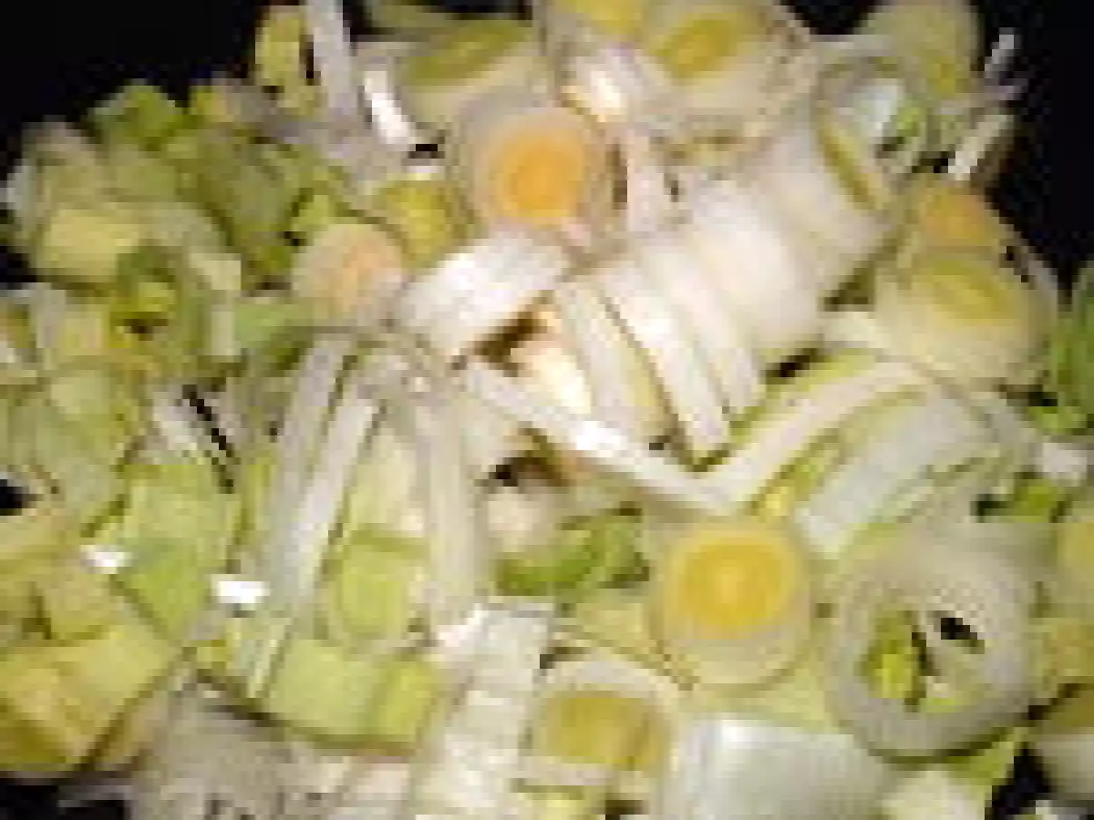 Moelleux de St Jacques à la fondue de poireaux