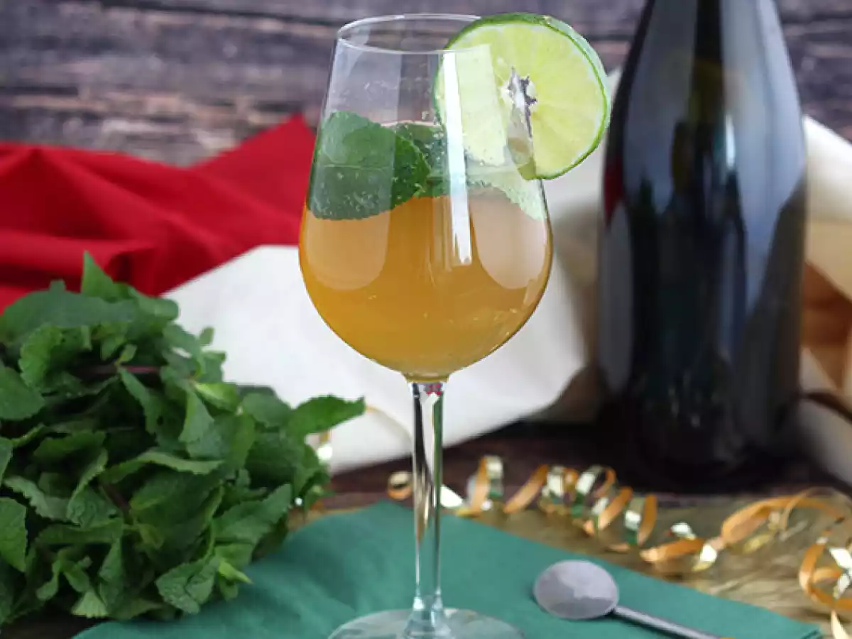 Mojito royal au champagne