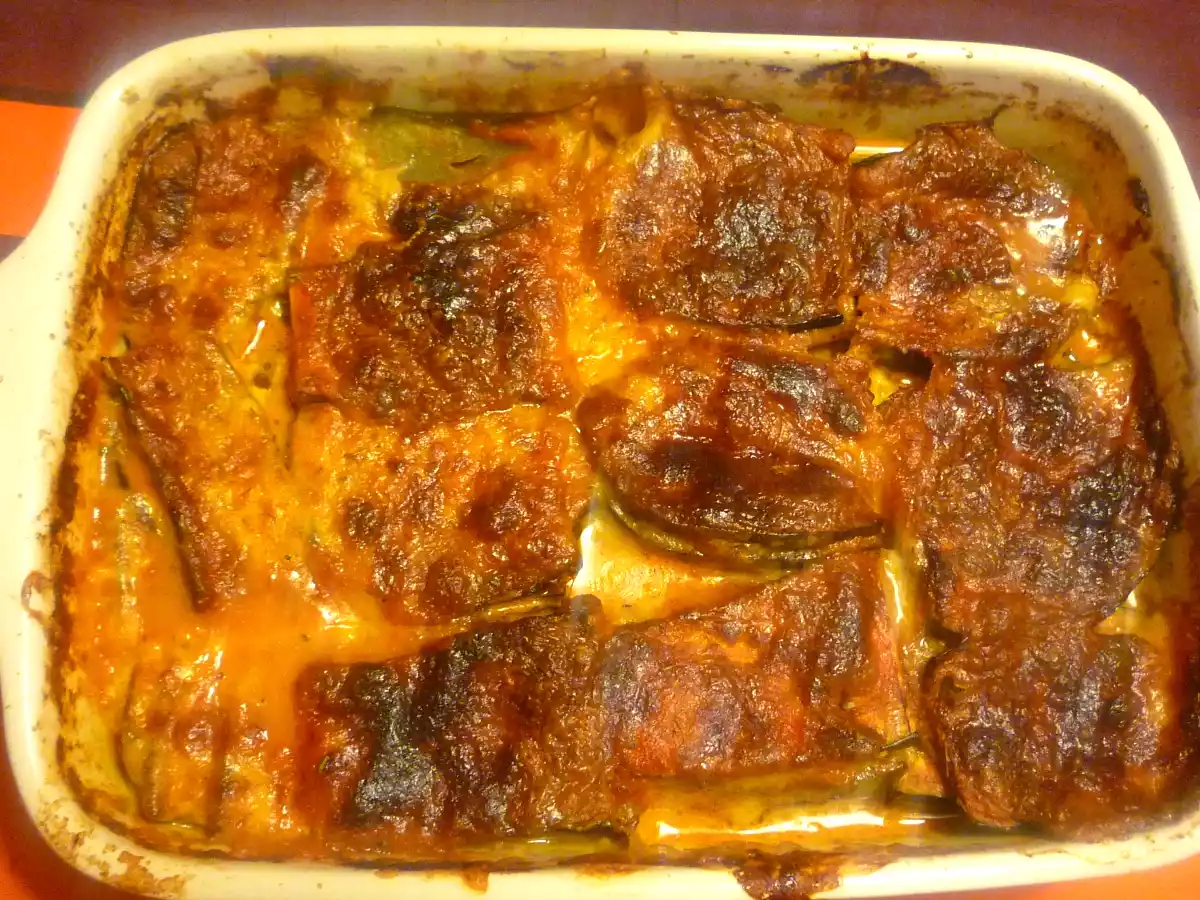 Mon gratin d'aubergine à la sauce tomate