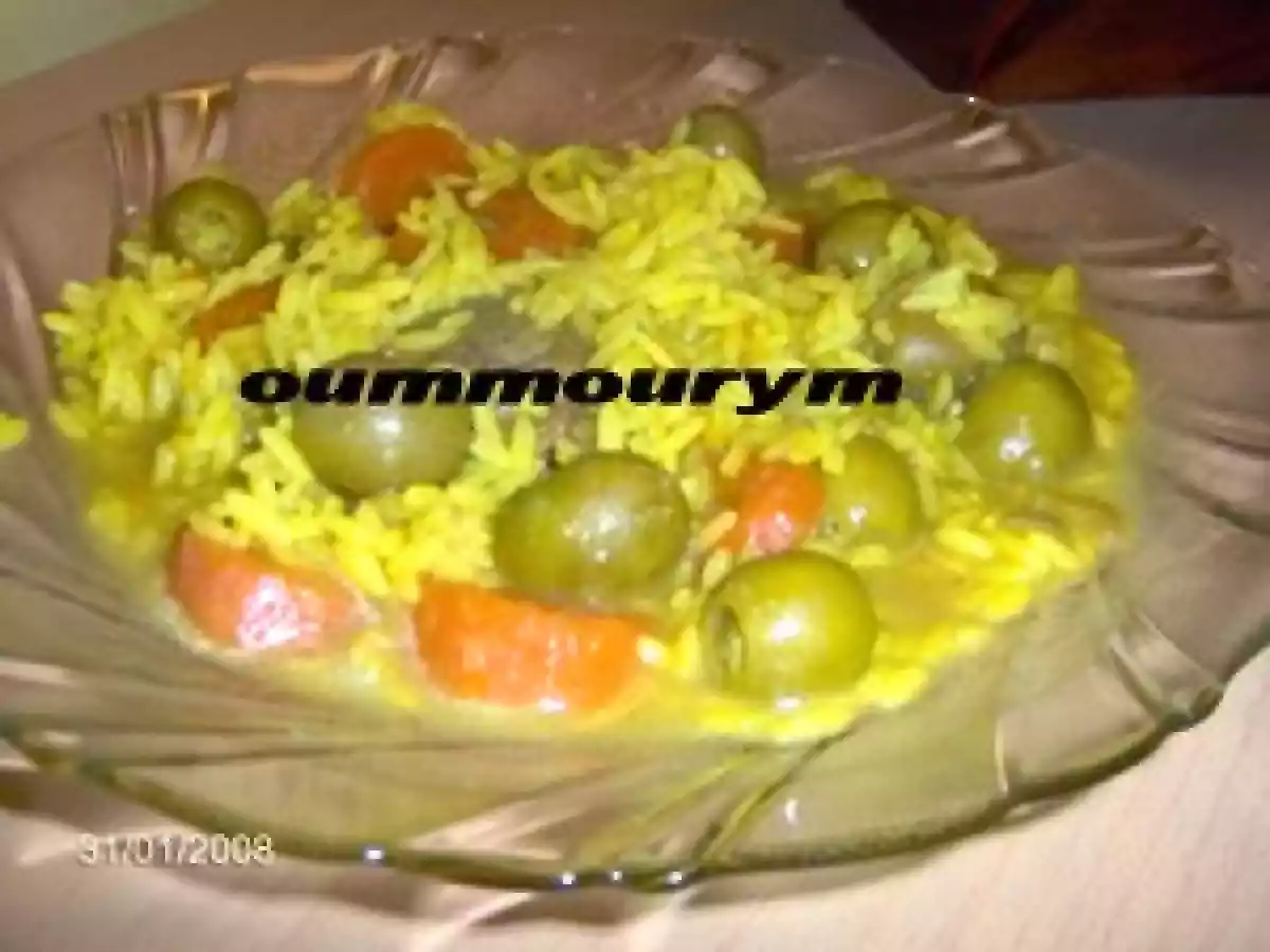 Mon riz aux carottes et olives