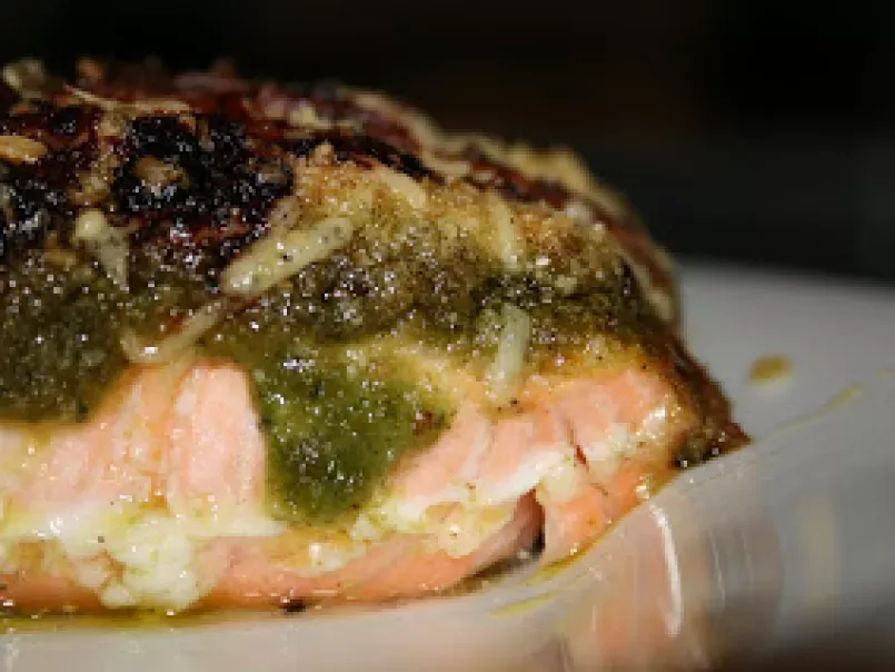 Mon saumon en croute de pesto et parmesan - photo 2