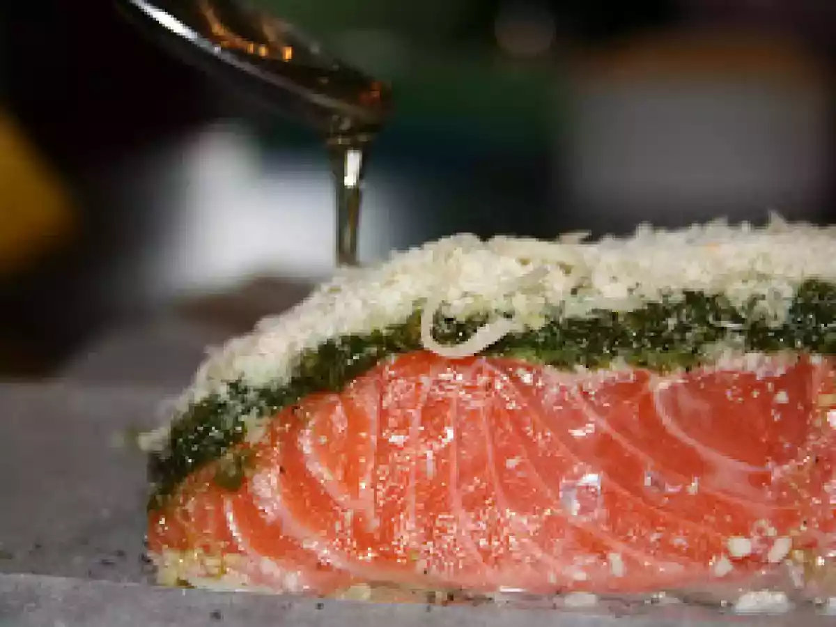 Mon saumon en croute de pesto et parmesan - photo 5