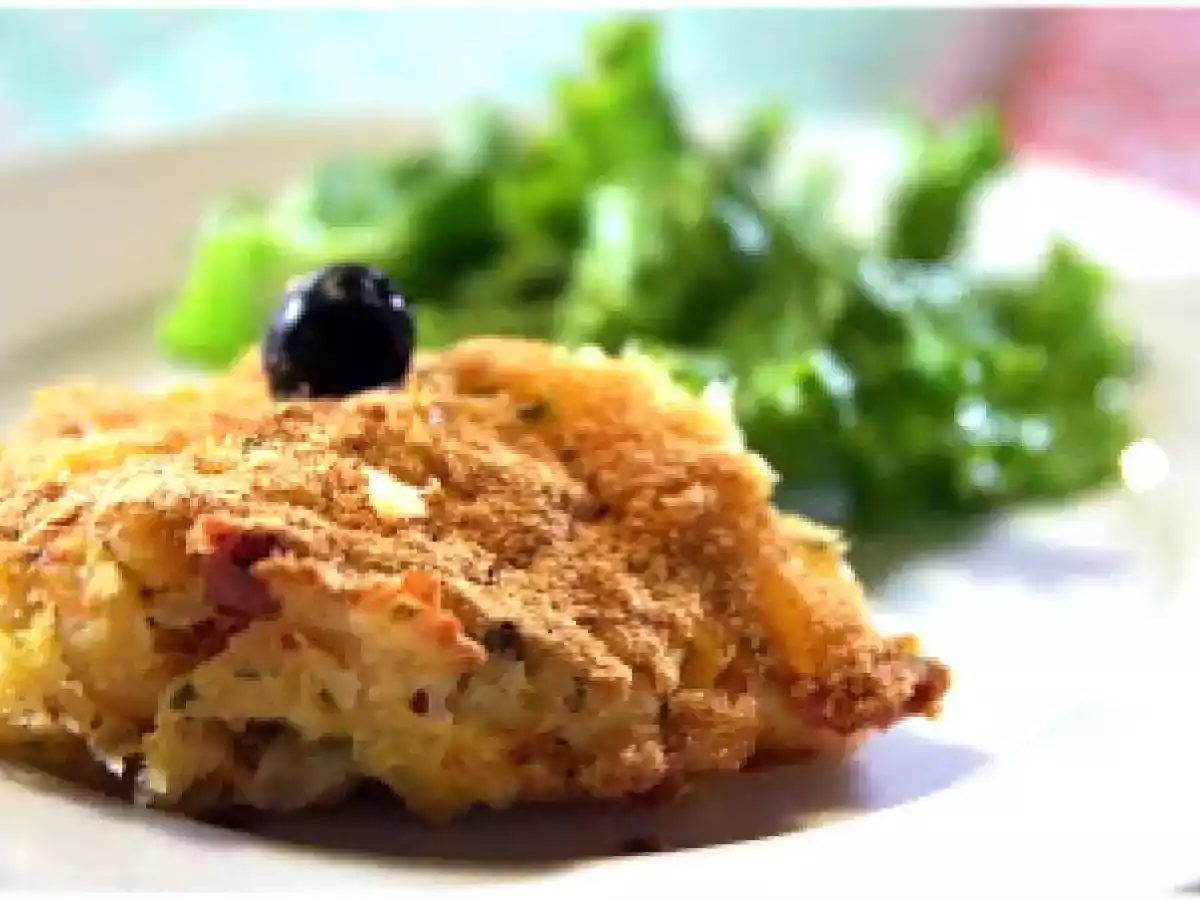 Morue gratinée au jambon cru