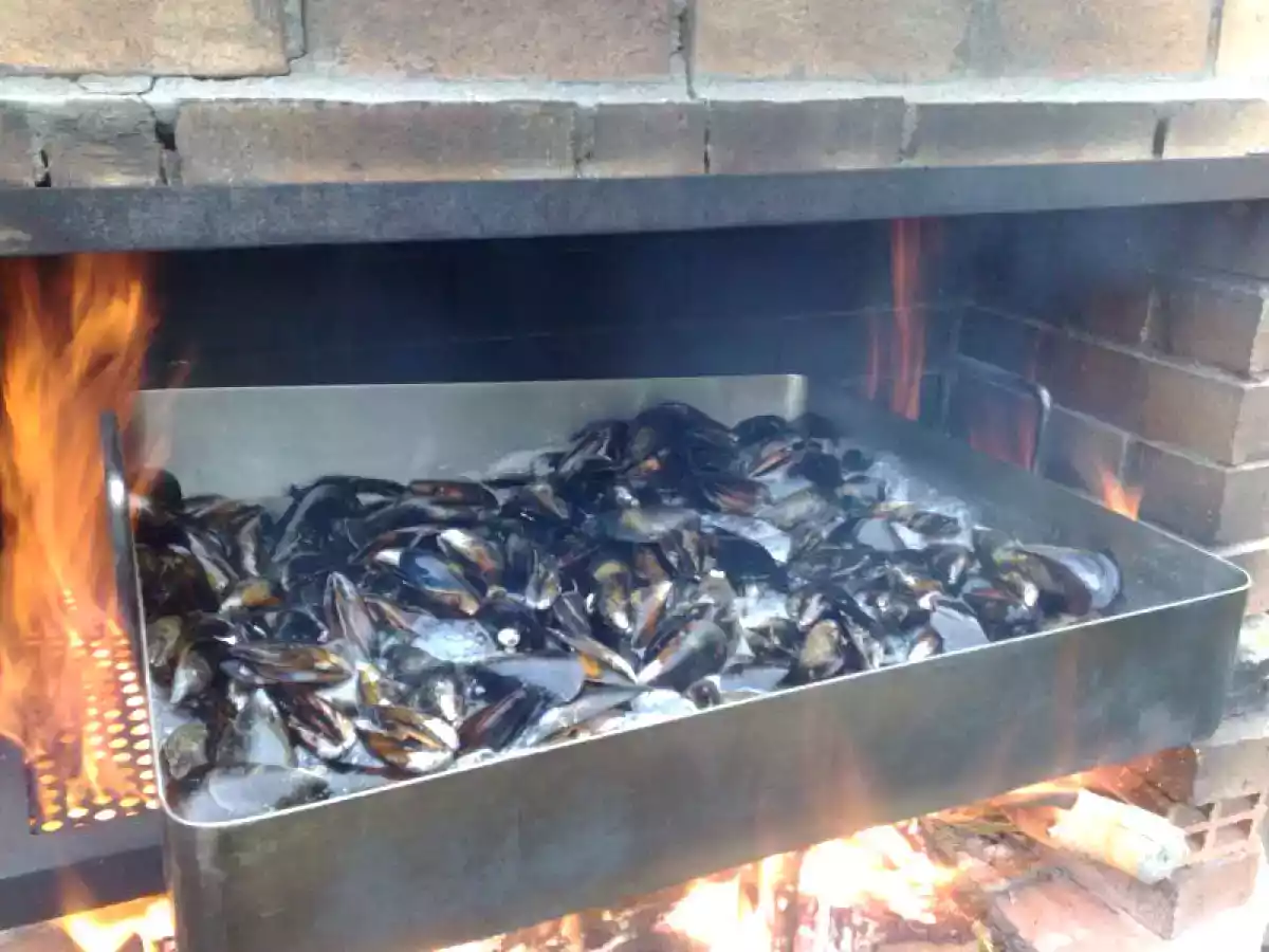 Moules au fenouil cuites au barbecue