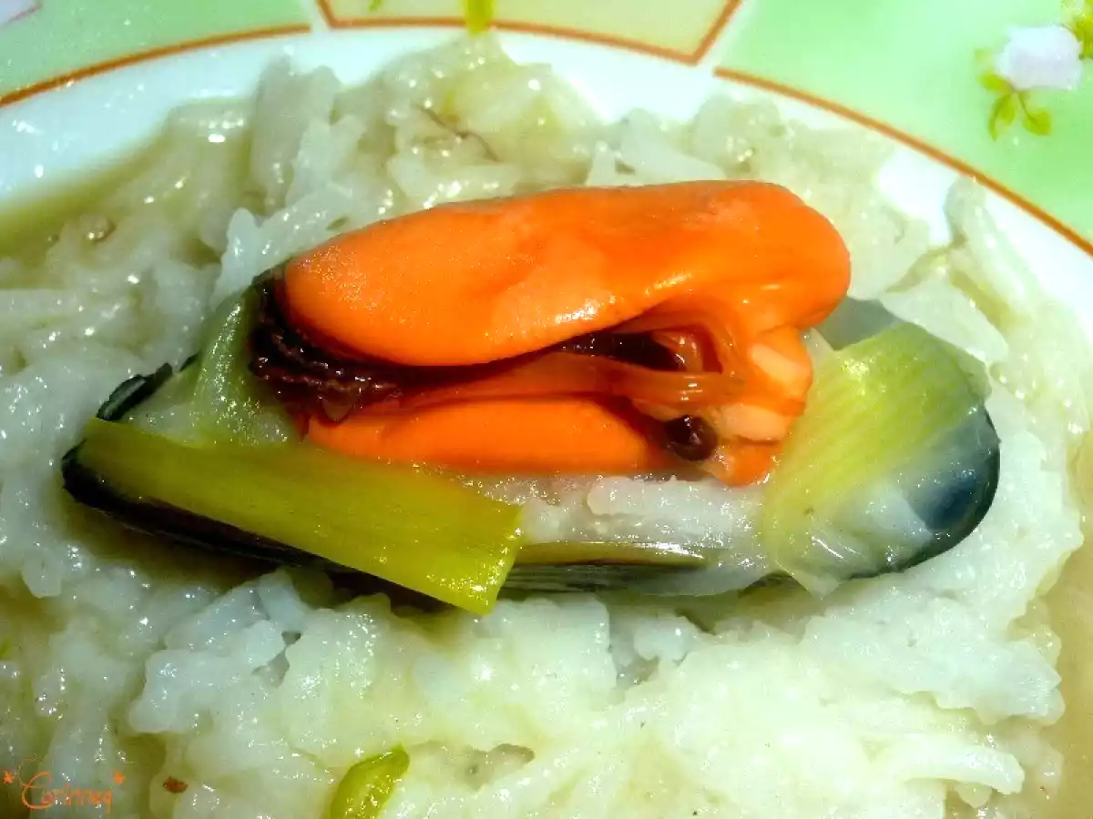 Moules au pastis et aux poireaux
