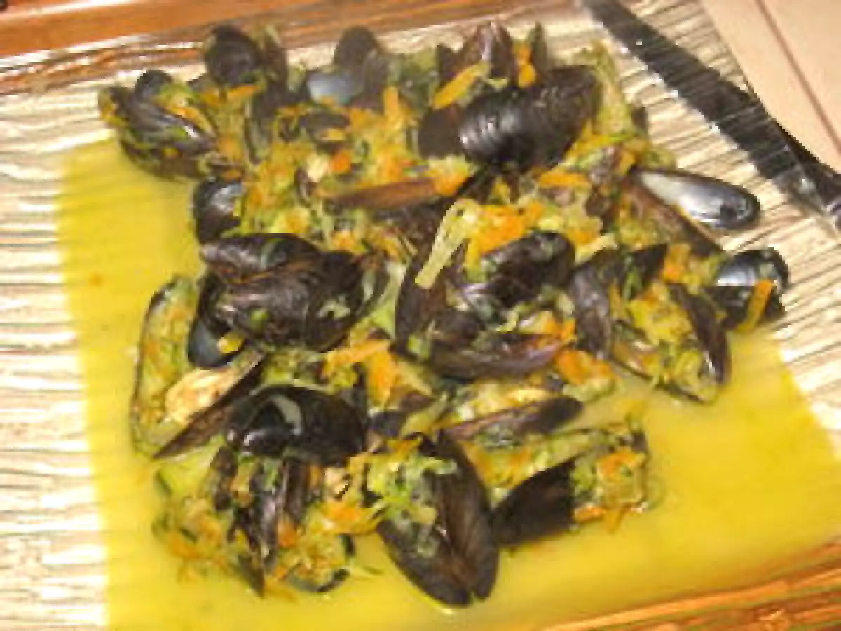 Moules aux petits légumes