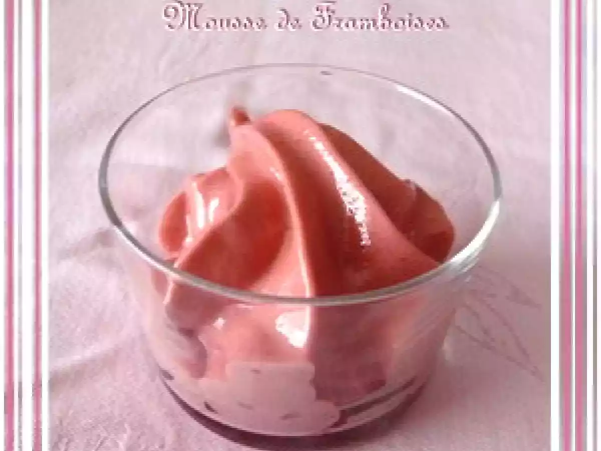 Mousse aérienne de framboises ... au siphon