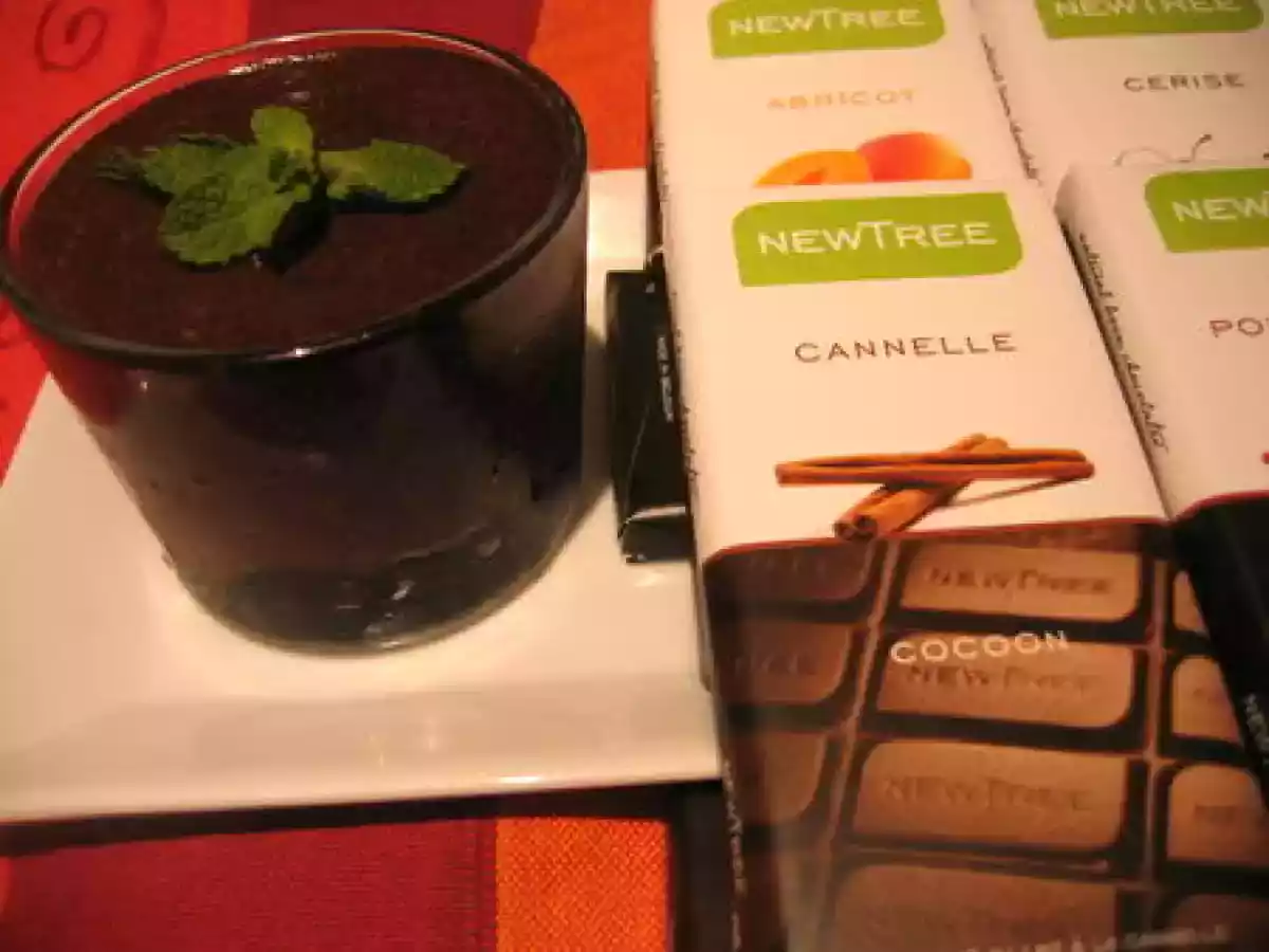 Mousse au chocolat au cassis