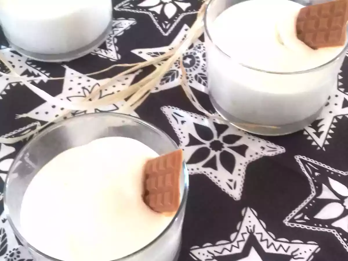 Mousse au chocolat blanc au jus de pois chiche