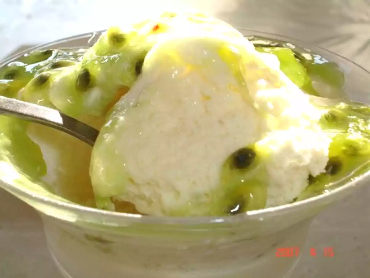 Mousse au chocolat blanc et coulis de citron vert, et fruits de la passion - photo 3