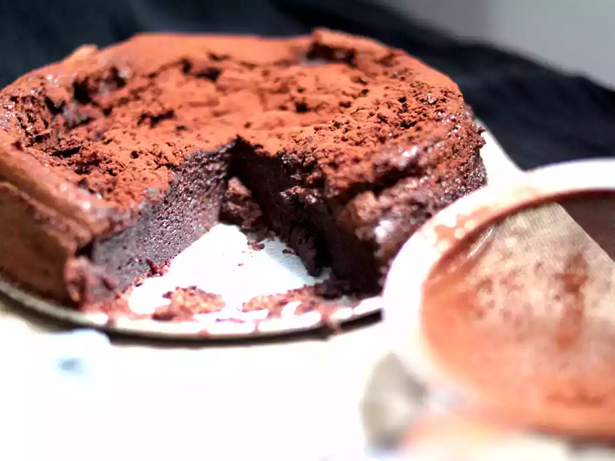 Mousse au chocolat cuite comme un gâteau