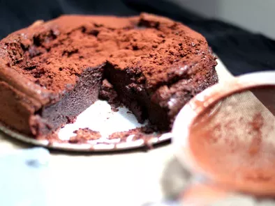 Mousse au chocolat cuite comme un gâteau