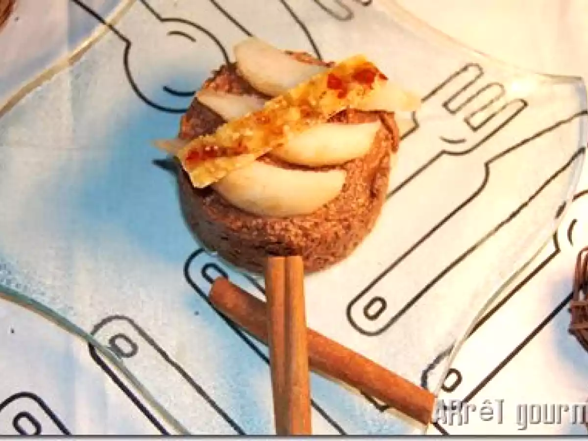 Mousse au chocolat, poires et croustillant noisettes - photo 2