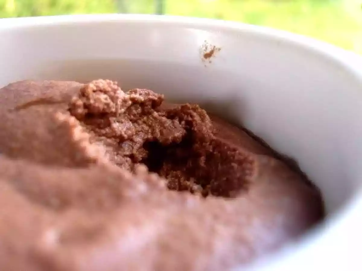 Mousse au chocolat sans beurre et sans oeufs