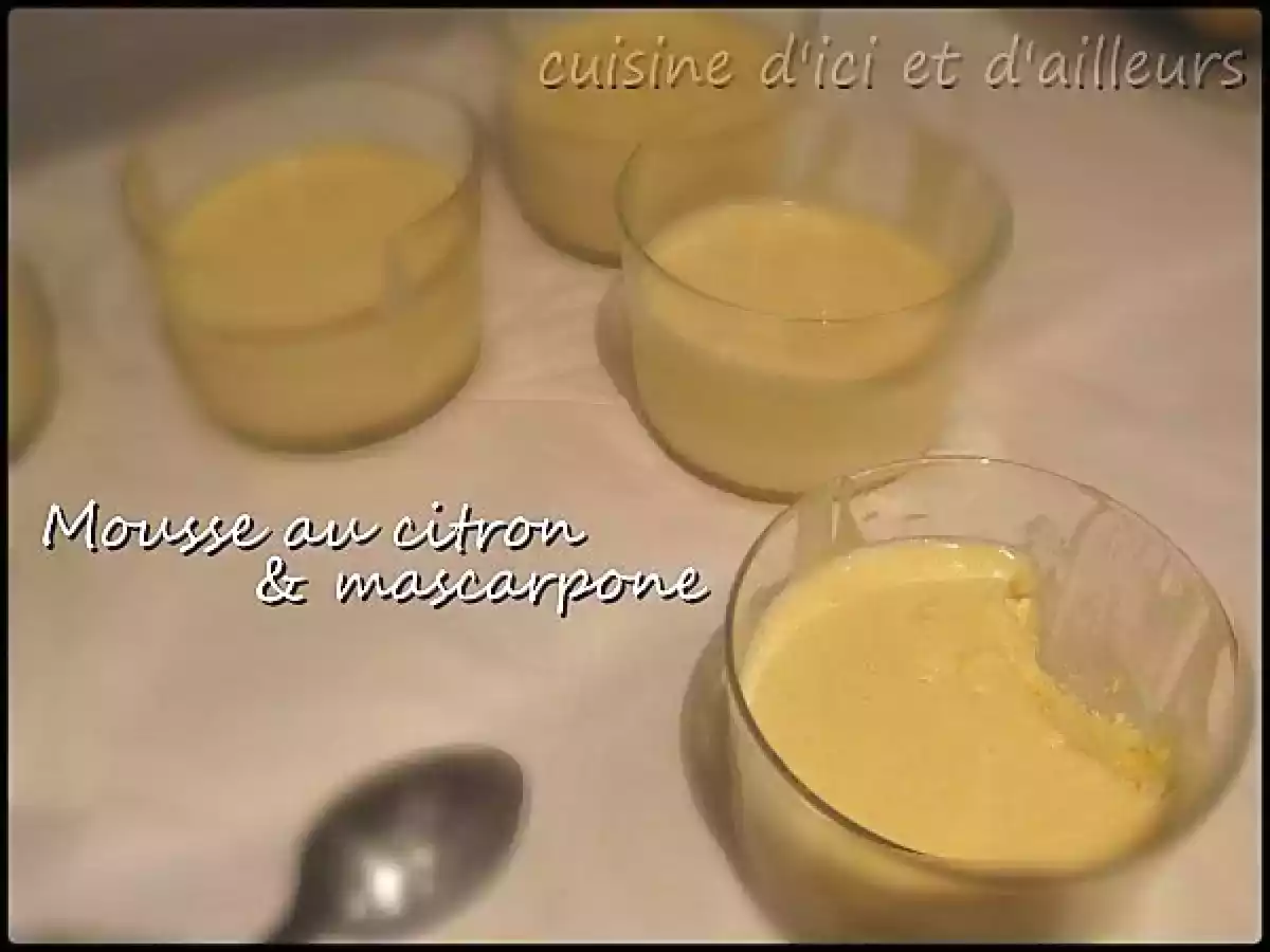 Mousse au citron & mascarpone