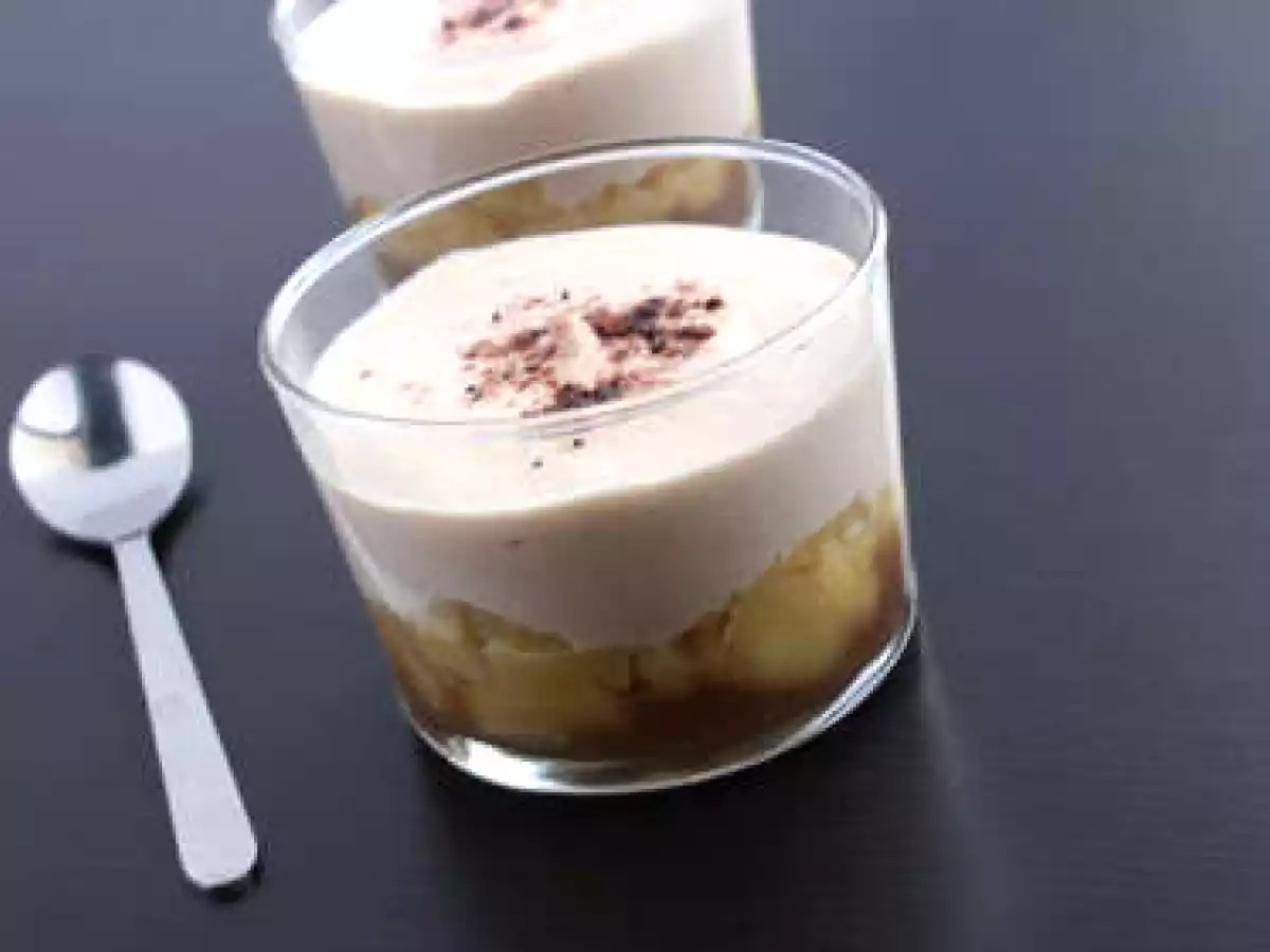 Mousse aux marrons et compotée de pommes